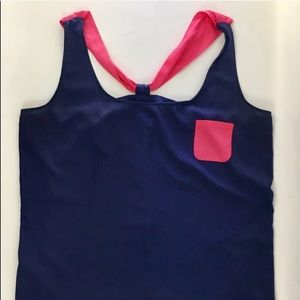Torrid 4X Pink Navy Y Back